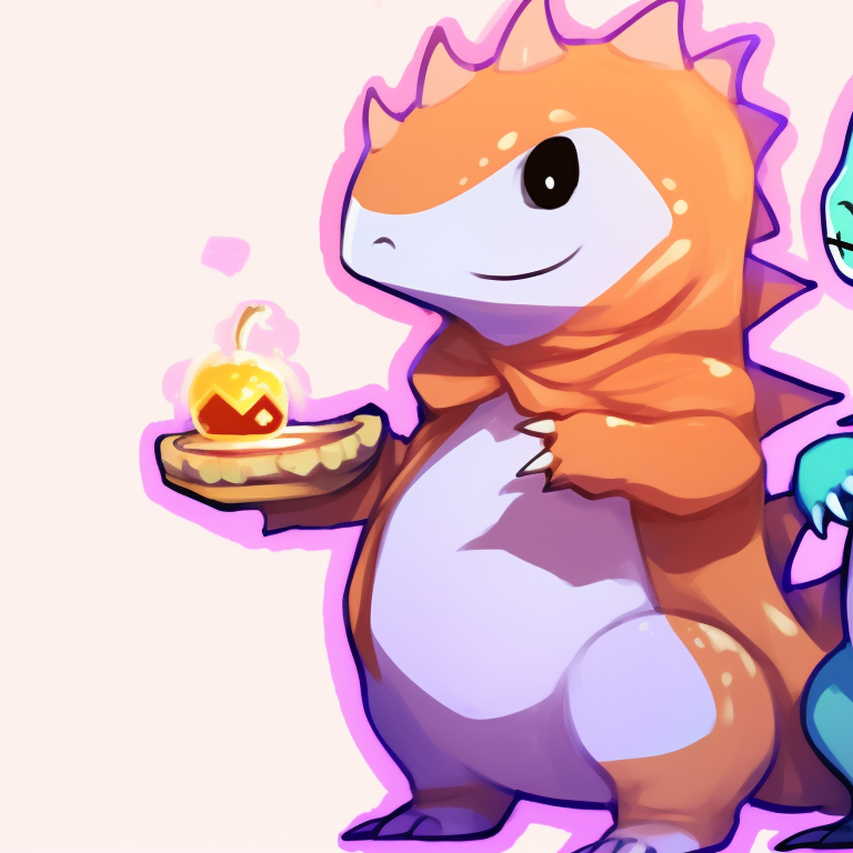 Two characters, one as a dinosaur skeleton and the other as a witch, against a gloomy background with full moon creative dino matching pfp halloween theme pfp for discord.