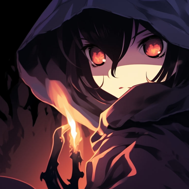 Two characters dressed in gothic costumes, detailed accessories and gloomy atmosphere. dark matching pfp halloween theme icons pfp for discord.