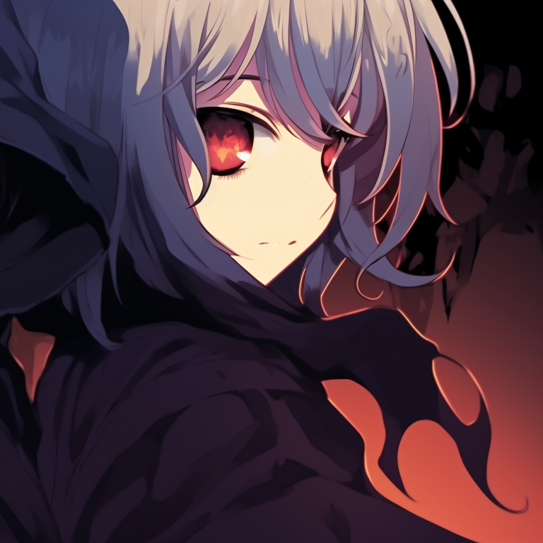 Two characters dressed in gothic costumes, detailed accessories and gloomy atmosphere. dark matching pfp halloween theme icons pfp for discord.