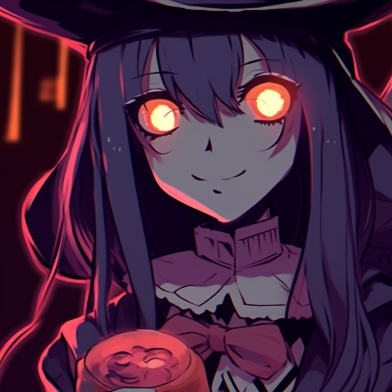 Two characters in opposing sinister roles, detailed art and chilling expressions. spooky memes for halloween matching pfp pfp for discord.