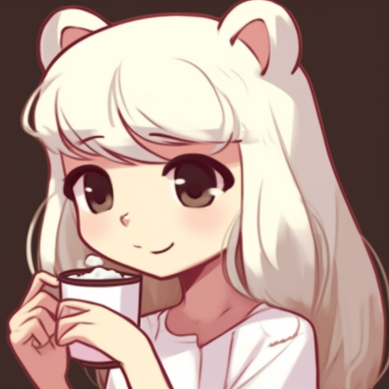 Two characters, one providing comfort to the other, soothing colors and warm atmosphere. must-have milk and mocha pfps pfp for discord.