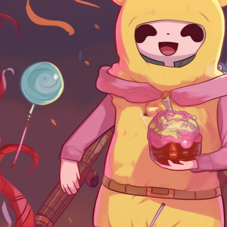 Beemo and Jake, under a moonlit sky, soft shading and cartoony detail. adventure time pfp in halloween atmosphere pfp for discord.