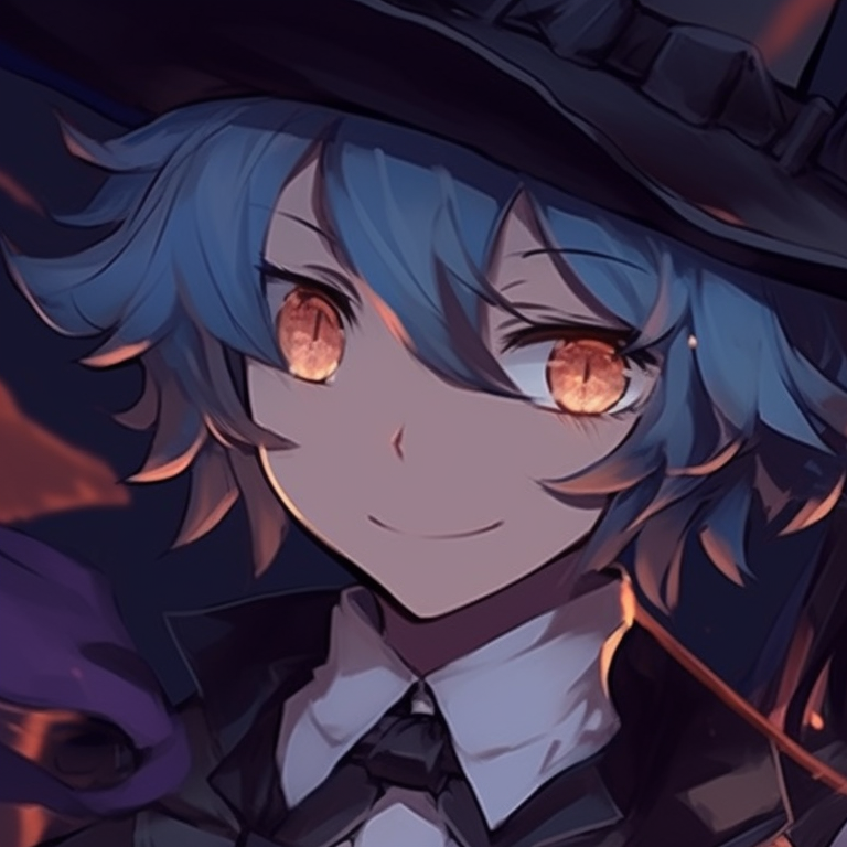 Two characters dressed as vampires, intense expressions and crimson accents, bathed in dusk light. best matching anime couple pfp halloween theme images pfp for discord.