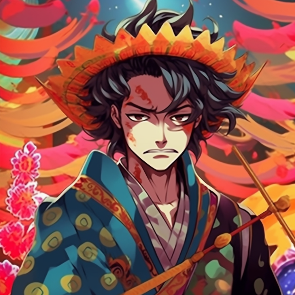 A joyful anime rendering of a Mariachi musician, with finely sketched instruments and authentic Mexican attire. awesome mexican anime pfp concepts pfp for discord.