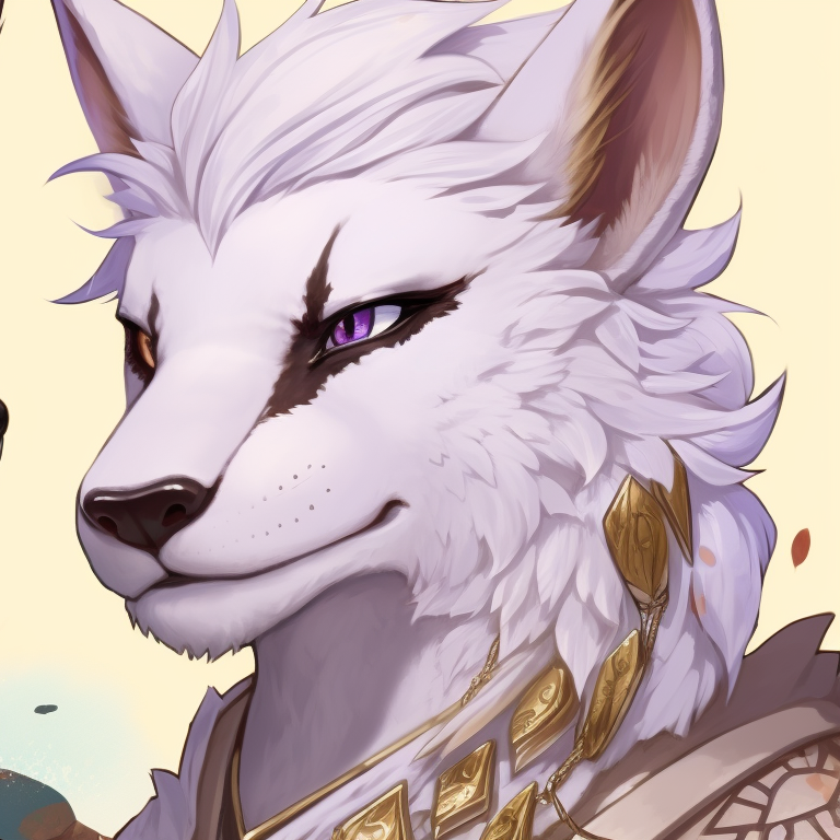 Two furry characters under a starry sky, detailed fur texture and serene expressions. artistic furry matching pfp pfp for discord.