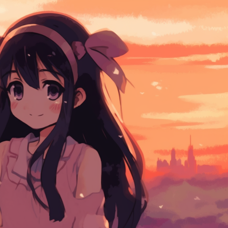 Two characters with shared expressions of nostalgia, focusing on cool colors and nighttime scenery. heartfelt matching pfp gif pfp for discord.