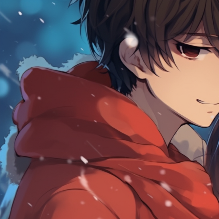 Two characters holding Christmas presents, vibrant colors with playful expressions. wonderful matching christmas pfp aesthetic pfp for discord.