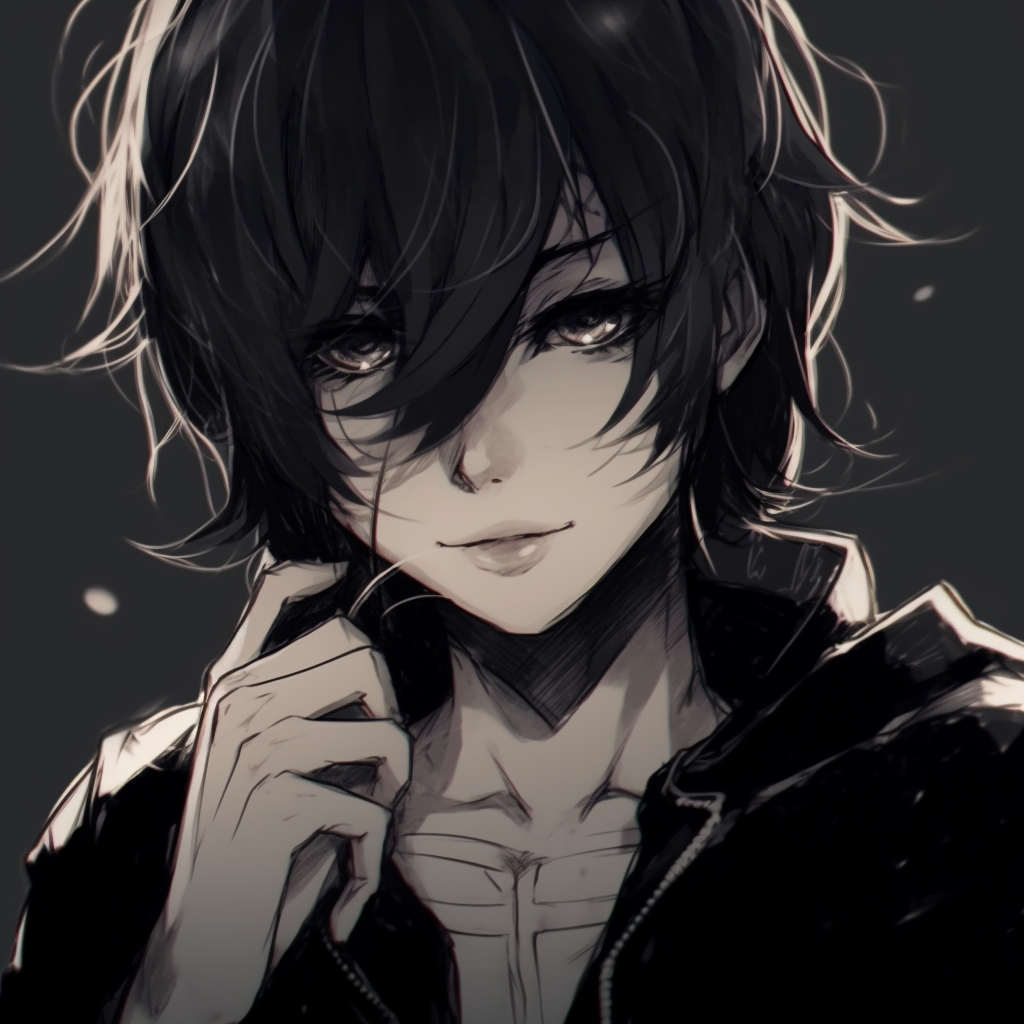 Anime girl character in a dark fantasy theme, extensive use of dark colors and surreal elements. dark aesthetic girl manga anime pfp pfp for discord.