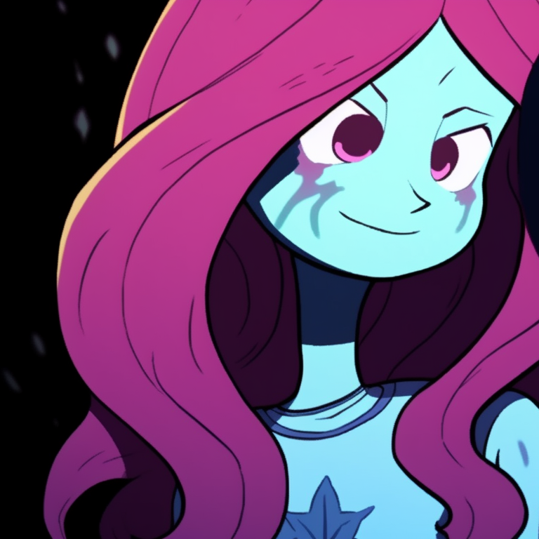 Marceline as a phantom, Bubblegum as a zombie, high contrast with heavy shading and sharp lines. marceline and bubblegum halloween pfp pfp for discord.