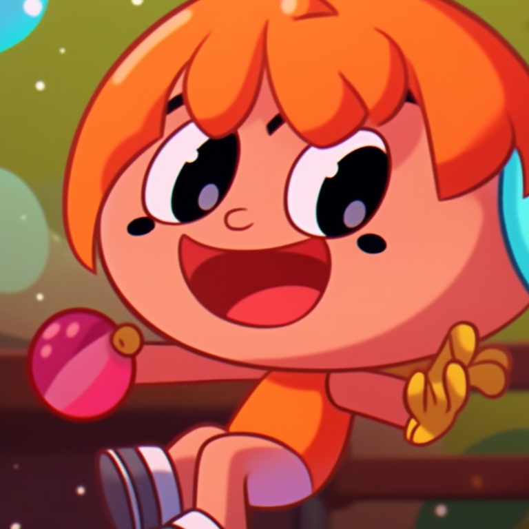 Gumball and Darwin, with joyful expressions and quirky outfits, standing side by side on a bright, vibrant background. gumball and darwin show pfp pfp for discord.