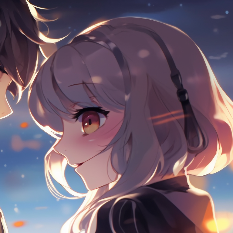 Two characters with a pixelated art style, contrasting colors and shared pixel accessories. gender-neutral match pfp for friends pfp for discord.