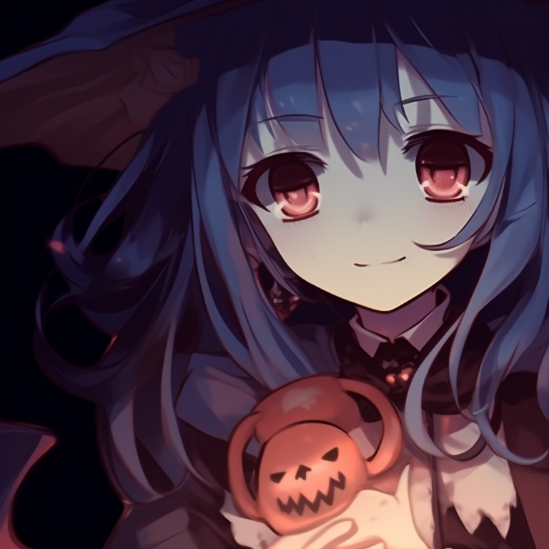 Two characters, ghostly pallor and haunting eyes, leaning on each other. animated matching bestie pfp for halloween pfp for discord.