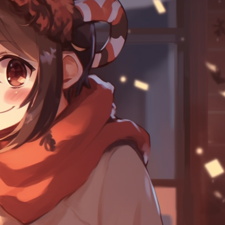 Hu Tao gazing at Christmas star with fellow character, night setting with soft glow and deep tones. top matching hu tao christmas pfp pfp for discord.