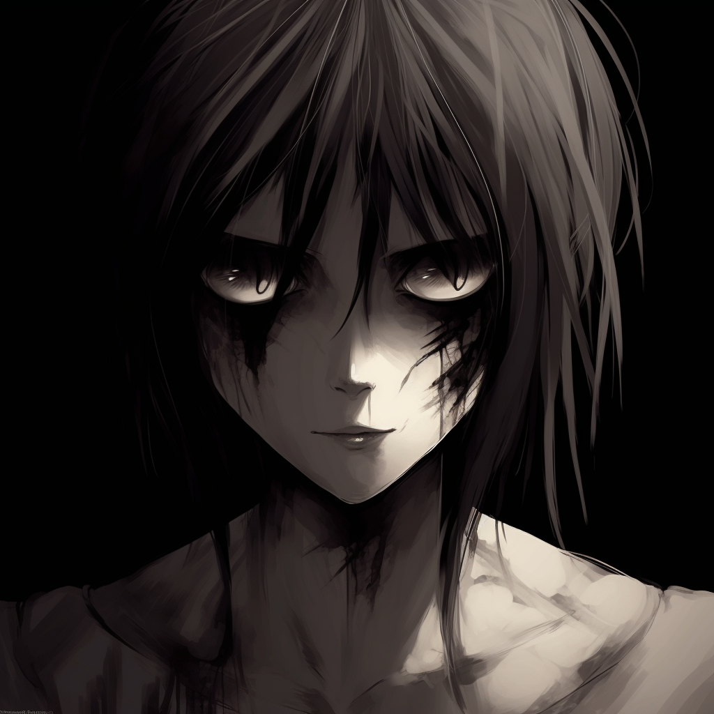 Eren's transformation with detailed anatomy and dramatic lighting. scary anime pfp for boys pfp for discord.