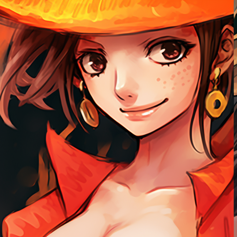 Two characters, one with a pumpkin lantern, under a moonlit sky with intense shading. inspirational one piece pfps for halloween pfp for discord.