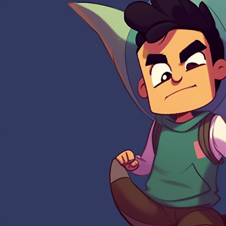 Two characters in playful poses, vibrant colors, and a lively atmosphere. innovative pfp cartoons for matching styles pfp for discord.