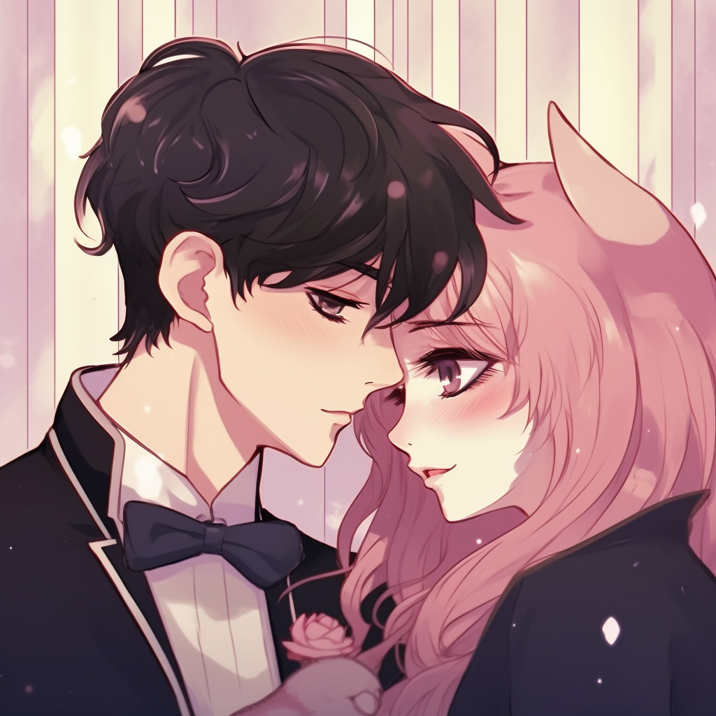 Tuxedo Mask leading Sailor Moon in a dance, graceful poses and intricate costume details. anime matching pfp for aspiring couples