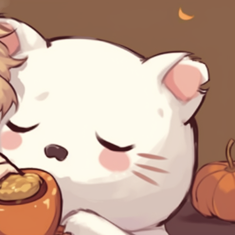 Milk and Mocha depicted asleep, calm expressions on their faces, soft lighting present. milk and mocha themed pfp pfp for discord.