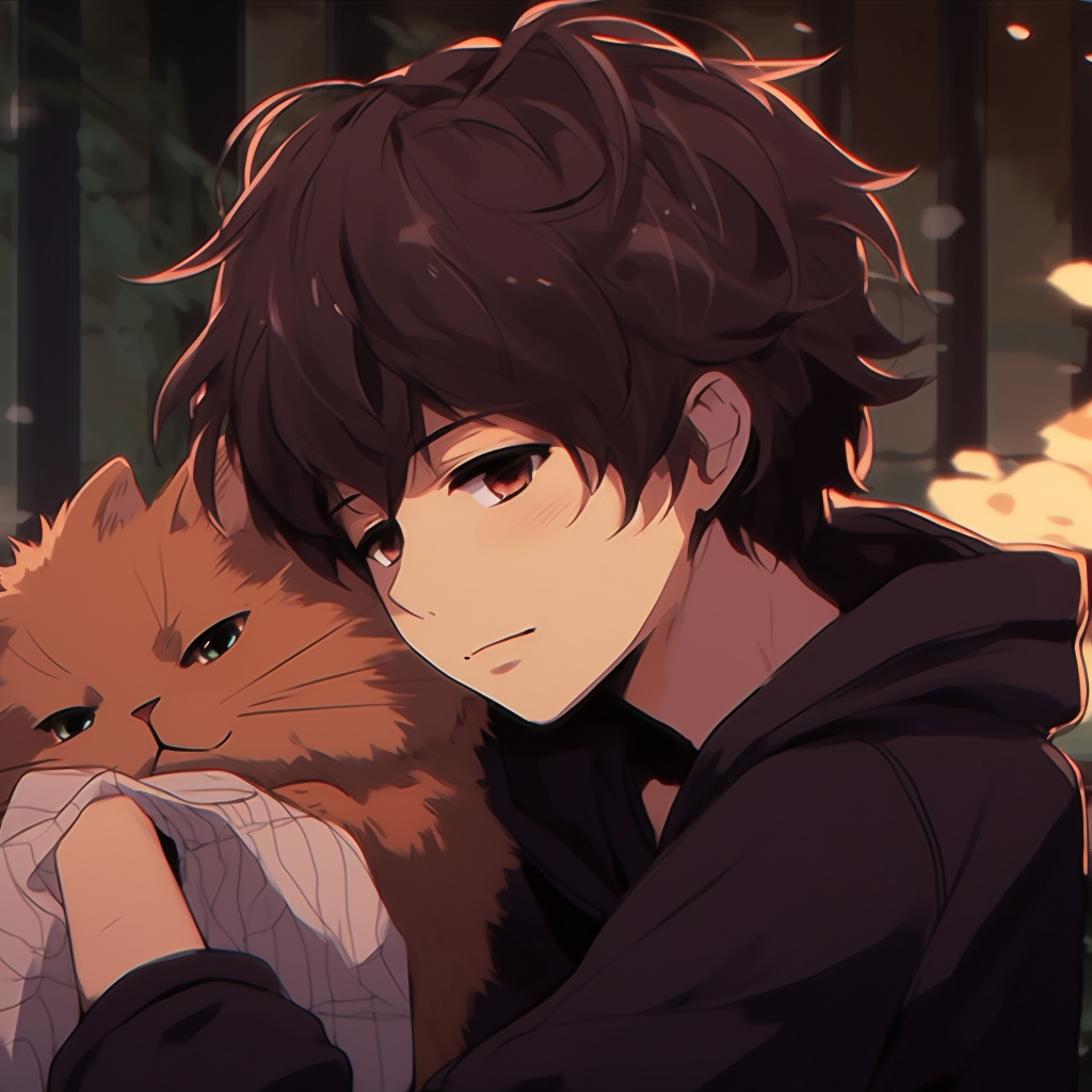 Anime silhouette stargazing, contrasting colors and peaceful ambiance. trendy chill anime pfp collection