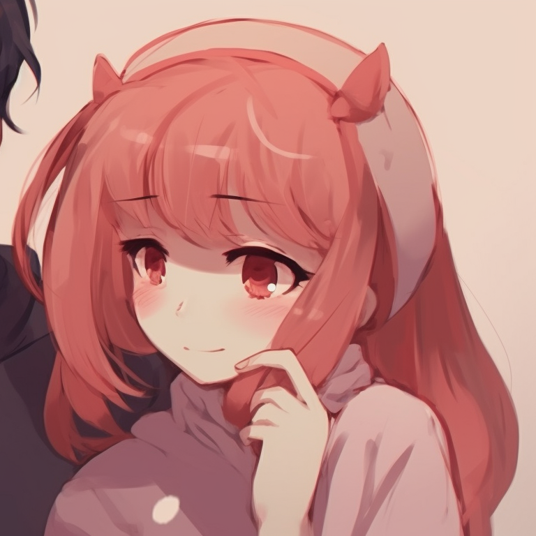 Two characters with cosmos as their backdrop, striking blue and purple tones, gentle touches. cool anime matching pfp couple pfp for discord.