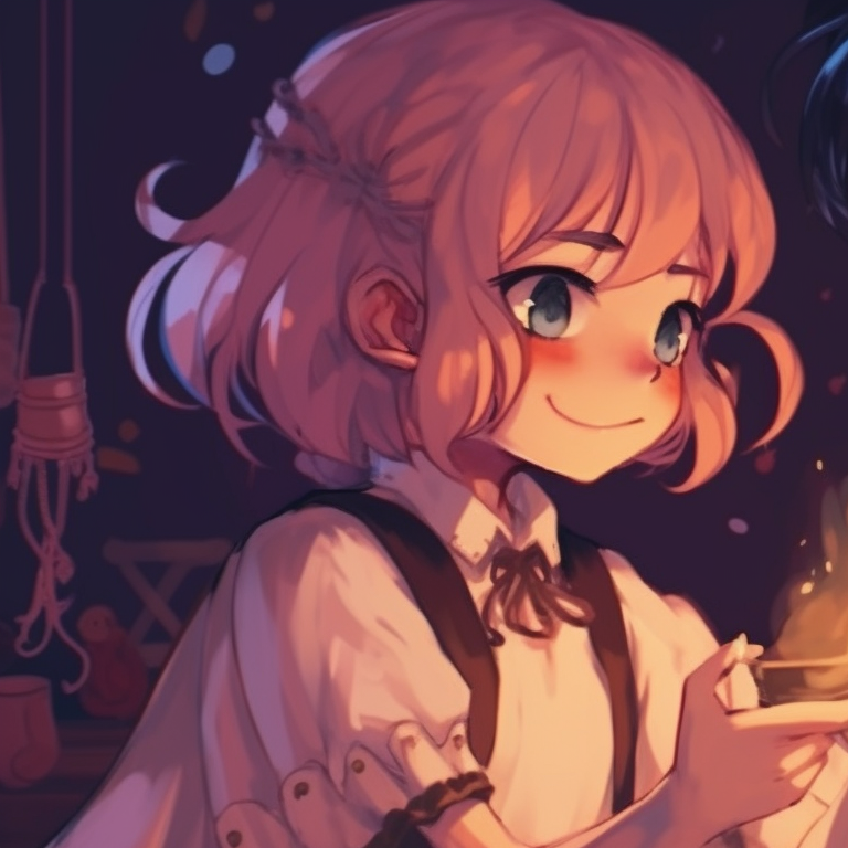 Two characters, ethereal aesthetics and lighter hues, looking towards the sky. cute matching pfp for besties ideas pfp for discord.