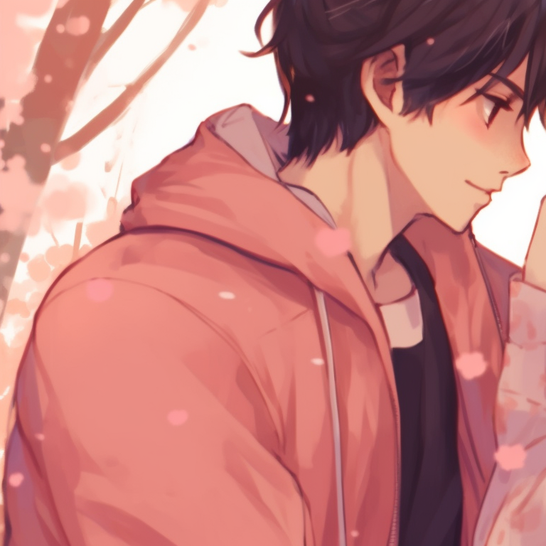 Two characters under a starlit sky, violet hues and longing expressions. perfect cute matching pfp for couples in love pfp for discord.