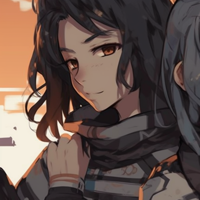 Two characters in adventurer outfits, soft color palette and dynamic poses. cool friends matching pfp pfp for discord.