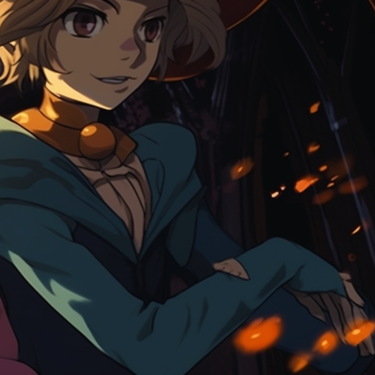 Shadowy portrayal of Howl's Castle, eerie vibes emphasized by the dark tonals. howl's castle halloween themed pfp collections pfp for discord.