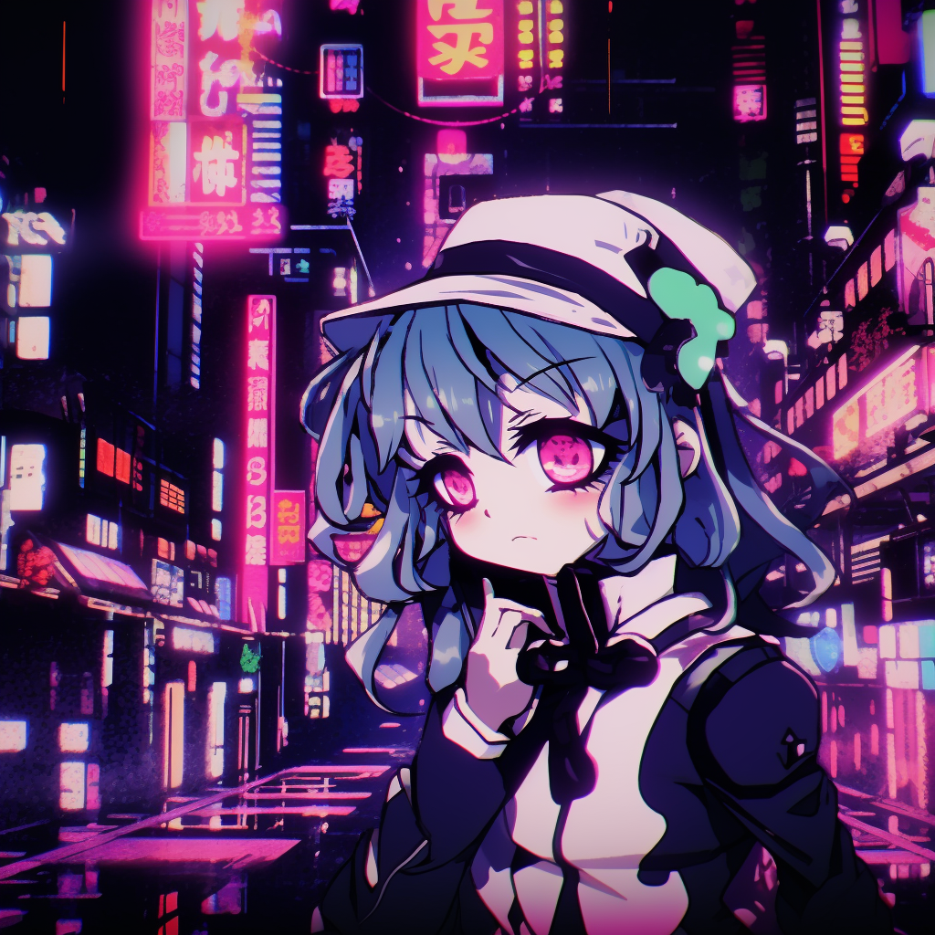 Futuristic city vistas, technicolor palette and sharp lines. unique anime aesthetic pfp selections