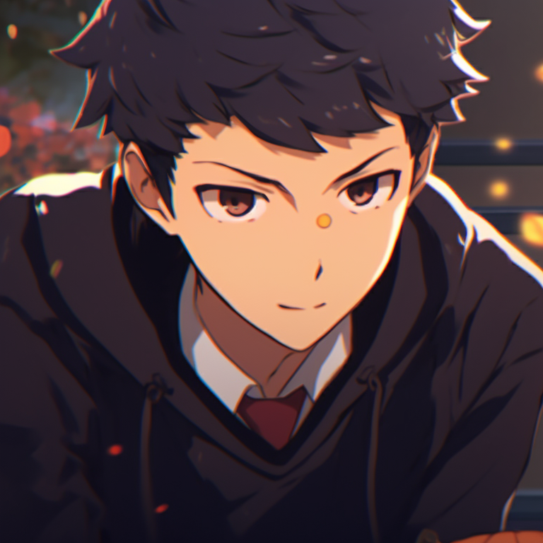 Profiles of two characters, deep colored background and Halloween elements. halloween theme pfp characters from a silent voice pfp for discord.