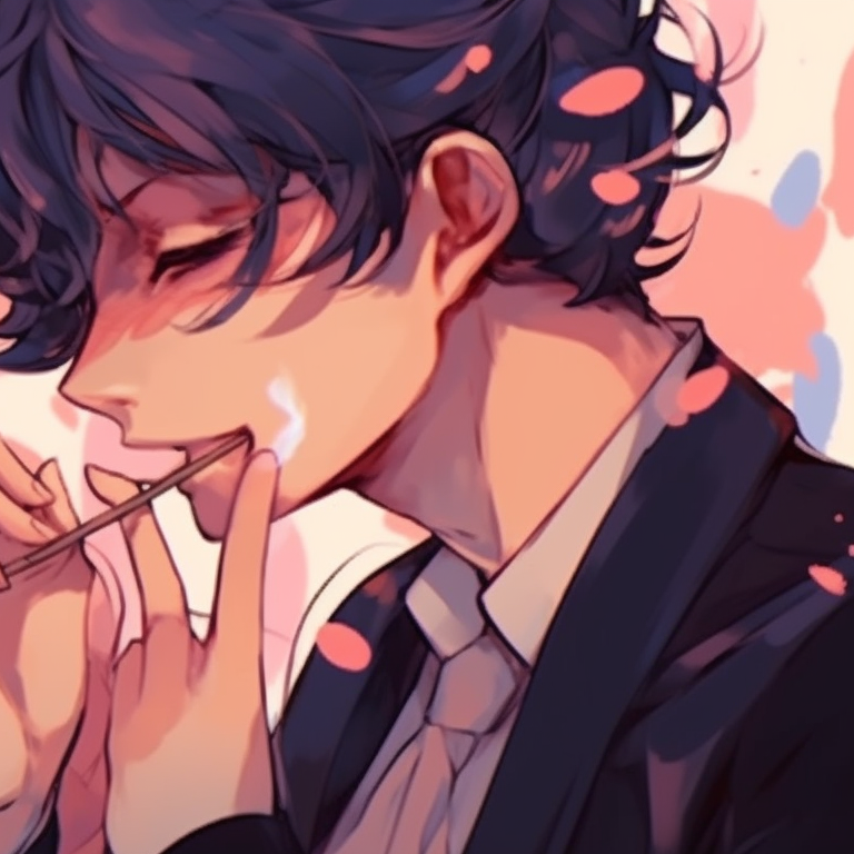 Two characters in school uniforms, showcasing a minimalist style, sharp lines, with a backdrop of a typical high school setting. couples matching pfp discord ideas pfp for discord.