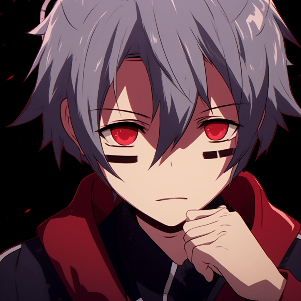 Close-up on Kakashi's Sharingan, intense focus on the red and black eye. top anime gif pfp themes HD, free download