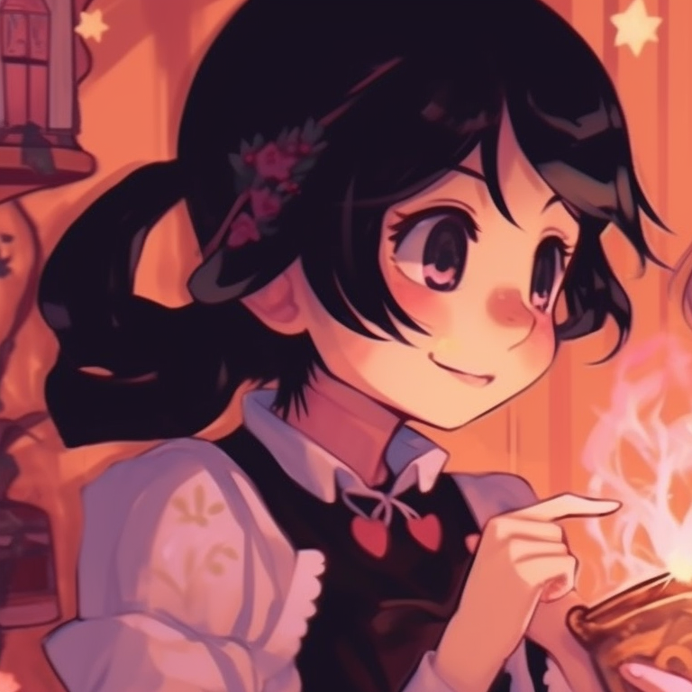 Two characters sitting in a picnic setting, soft pastel colors and detailed food items. cute matching pfp for besties ideas pfp for discord.