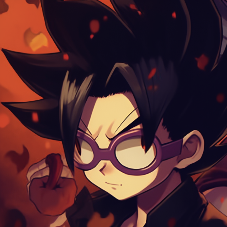 Piccolo and young Gohan are seen in pumpkin-inspired costumes, lending a warm and festive aesthetic. dragon ball couples in halloween costume pfp pfp for discord.