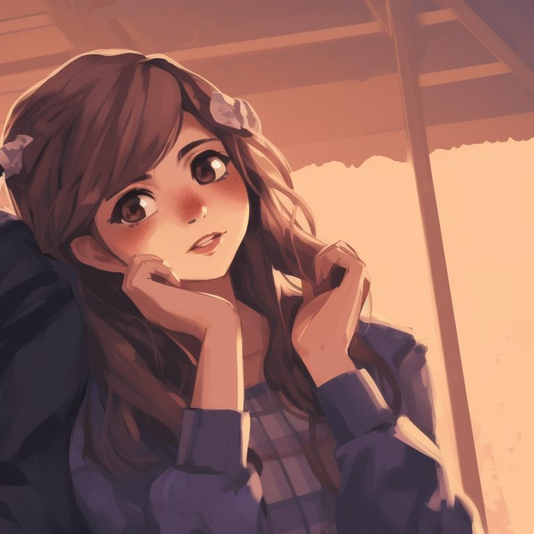 Two characters, vibrant hues, staring affectionately at each other. attractive real-life matching couple pfp pfp for discord.