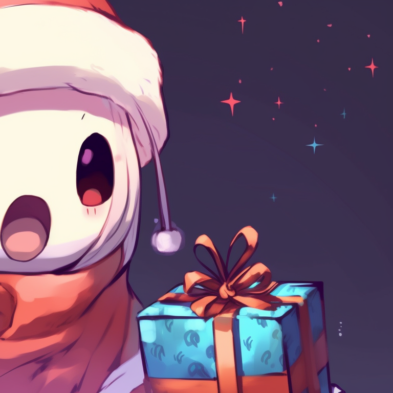 Two ghost characters, minimalist style and smooth lines, one wrapping the other in a warm blanket. fun ideas for matching cute ghost christmas pfp pfp for discord.
