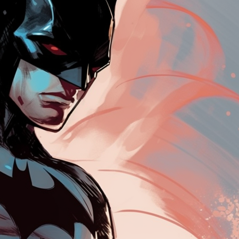 Batman and Catwoman overlooking the city, high contrast and deep tones. batman and catwoman theme for pfp pfp for discord.