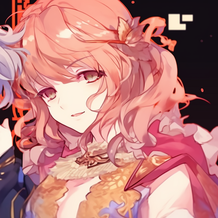 Two characters embodying their elemental signs, bold lines and intense color palette beautifully crafted genshin matching pfp pfp for discord.