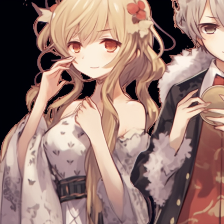 Three fighting characters, dynamic action poses, capturing motion with intense colors. trio pfp matching for girls pfp for discord.