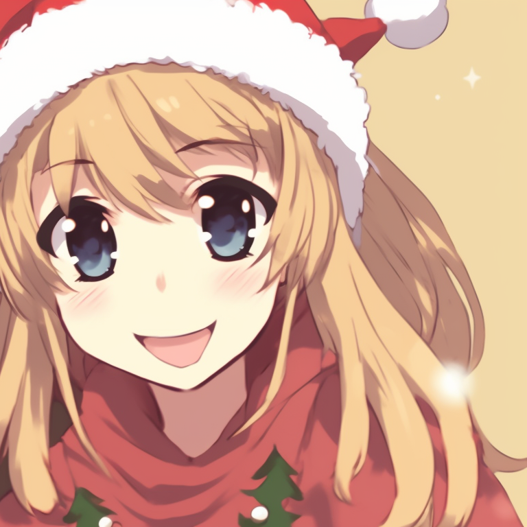 Two characters against a snowy backdrop, muted colors and snowflakes surrounding them, sharing a warm drink. anime inspired matching christmas pfp gif pfp for discord.