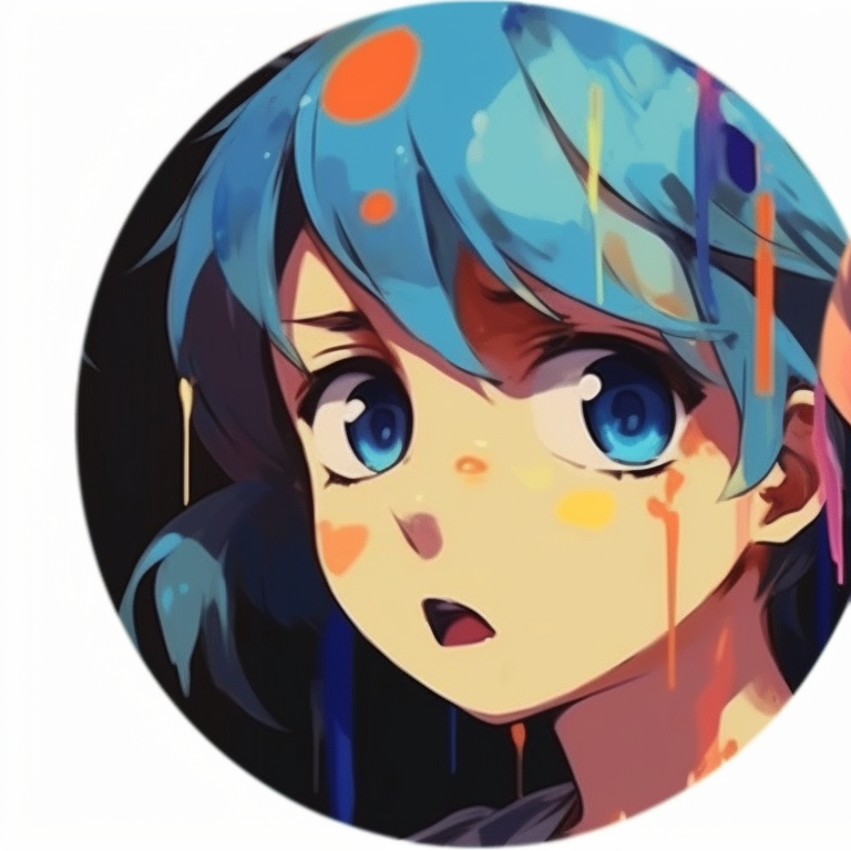 Two characters, modernist style and geometric motifs, blending of pigments. abstract best friend pfp matching profile pictures pfp for discord.