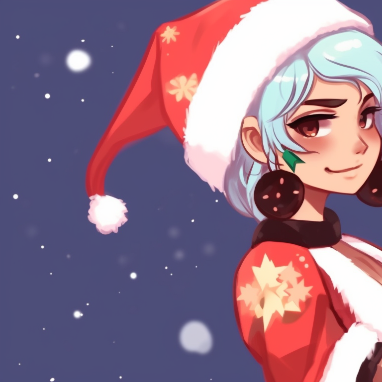 Two characters in a standoff pose, dramatic lighting, Christmas lights in the background valorant festive season matching pfp pfp for discord.