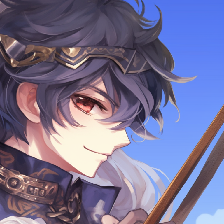 Two characters under a twilight sky, warm colors and sharing a gentle smile. trendy genshin matching pfp themes pfp for discord.