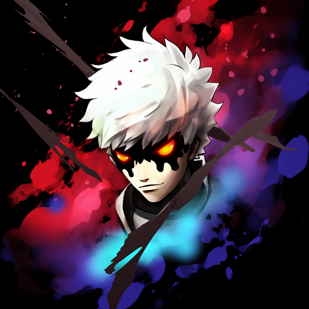 Gintoki Sakata in his samurai outfit, dynamic action lines and bold colors. unique cool animated pfp
