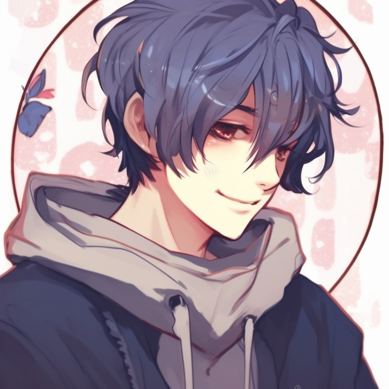 Two characters among blooming flowers, vivid colors, fine details. cute anime couples matching pfp designs pfp for discord.