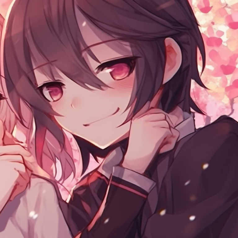 Two characters in casual wear, exaggerated expressions and vibrant colors. perfect pfps for 2 anime-friends pfp for discord.