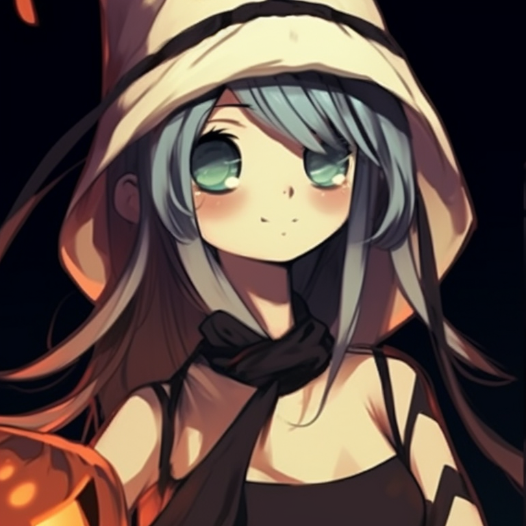 A pair of characters, one excited and the other visibly scared, against a haunted house backdrop. halloween matching pfp in pop culture pfp for discord.