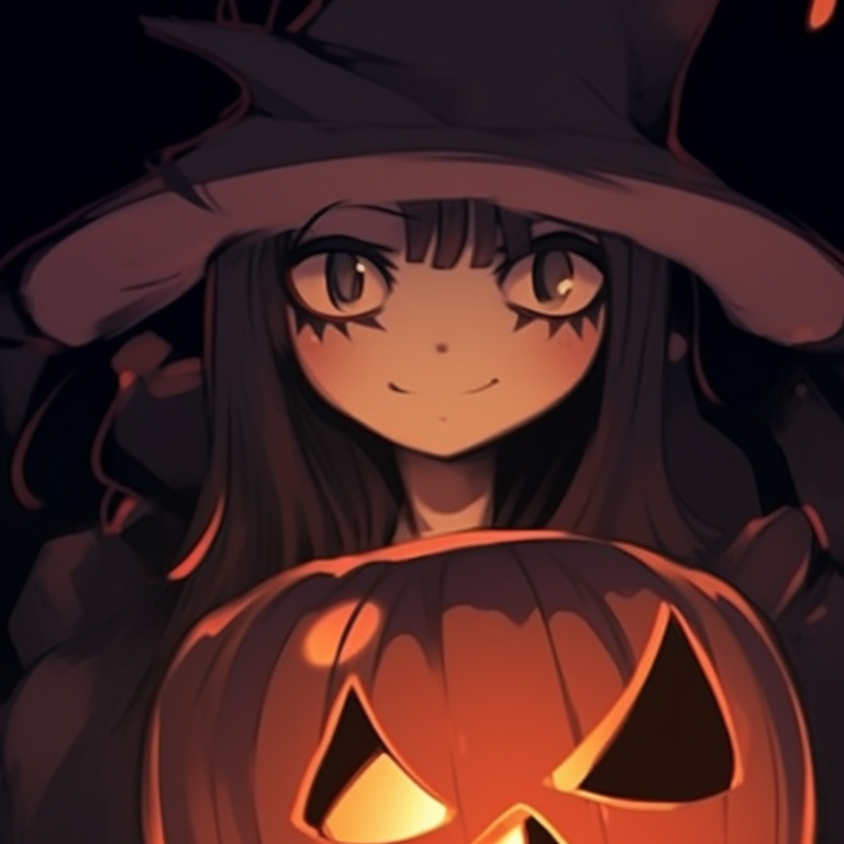 A pair of characters, one excited and the other visibly scared, against a haunted house backdrop. halloween matching pfp in pop culture pfp for discord.