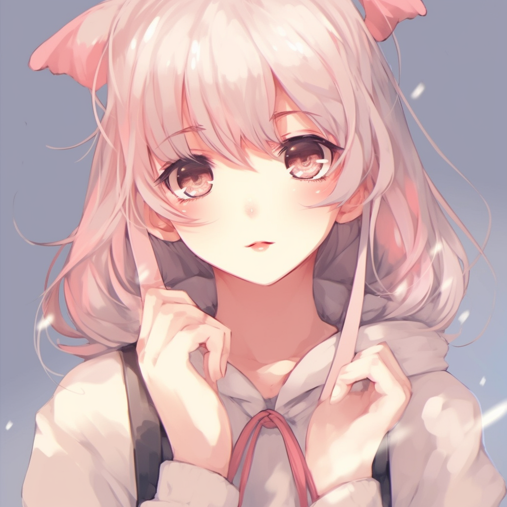 Bright pink-haired anime girl with heart details and a sweet expression. aesthetic anime pfp cute pfp for discord.