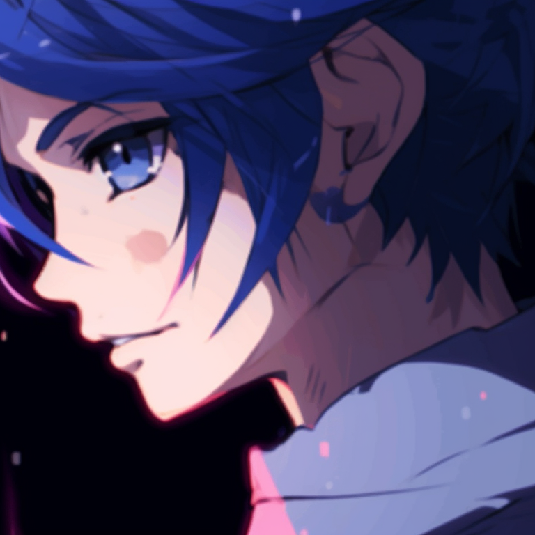 Two characters, stars in their eyes, and vivid coloration. attractive matching pfp gif pfp for discord.